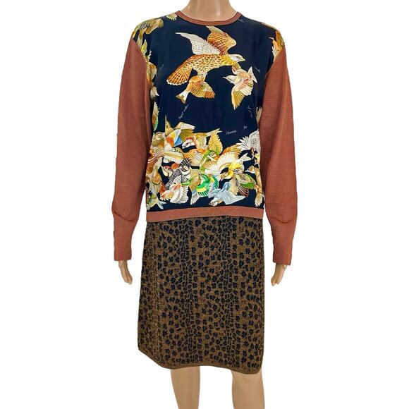 Hermès Vintage Silk Bird Top - Picture 2 of 10